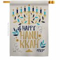 Patio Trasero 28 x 40 in. Happy Hanukkah House Flag with Winter Double-Sided Vertical Flags  Banner Garden PA3875765